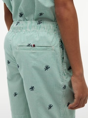 Tommy Hilfiger Green Ithaca Stripe Logo Embroidery Relaxed Shorts - Image 3 of 5