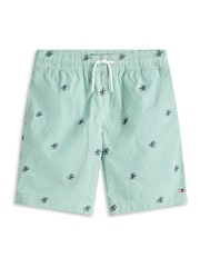 Tommy Hilfiger Green Ithaca Stripe Logo Embroidery Relaxed Shorts - Image 5 of 5