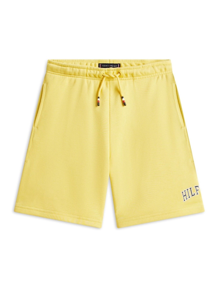 Tommy Hilfiger Yellow Terry Wide Leg Sweat Shorts - Image 4 of 4 Tommy Hilfiger Yellow Terry Wide Leg Sweat Shorts - Image 4 of 4