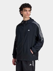 adidas Originals Black Striped Regular Windrunner Jacket - Image 1 of 6