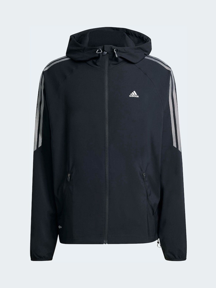 adidas Originals Black Striped Regular Windrunner Jacket - Image 6 of 6