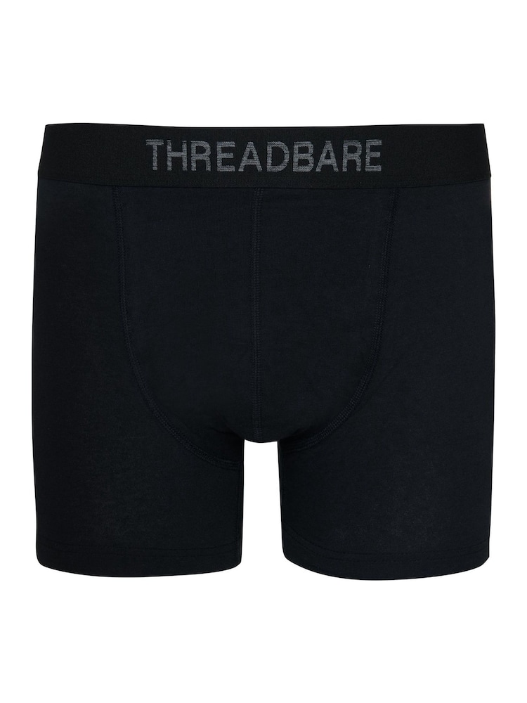 Threadbare Black Hipster Fit Boxer Shorts 5 Pack - Image 2 of 3