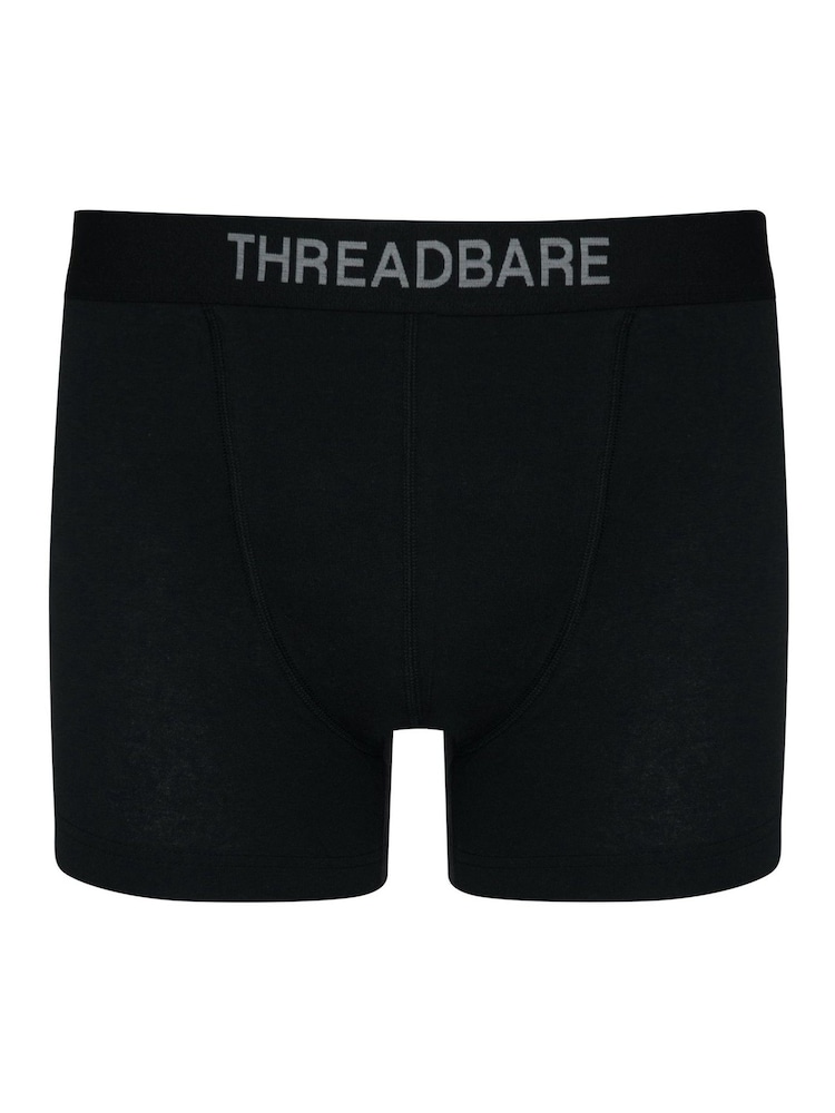 Threadbare Black Hipster Fit Boxer Shorts 3 Pack - Image 2 of 3