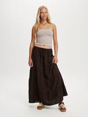 Cotton On Brown Haven Multi Tiered Maxi Skirt - Image 3 of 5