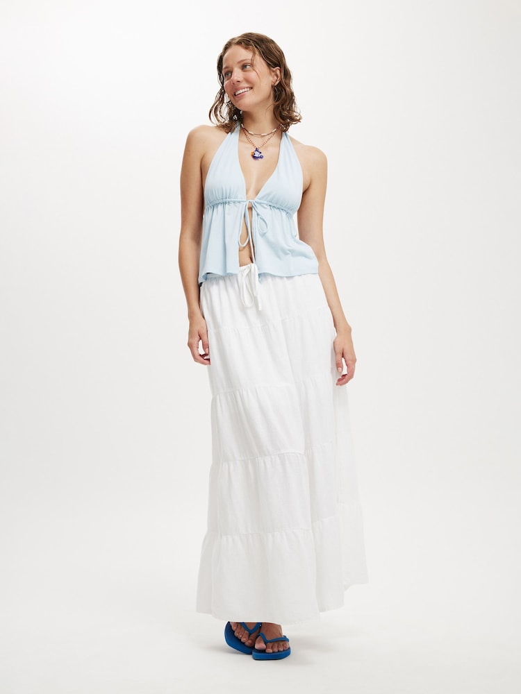 Cotton On White Haven Multi Tiered Maxi Skirt - Image 1 of 4