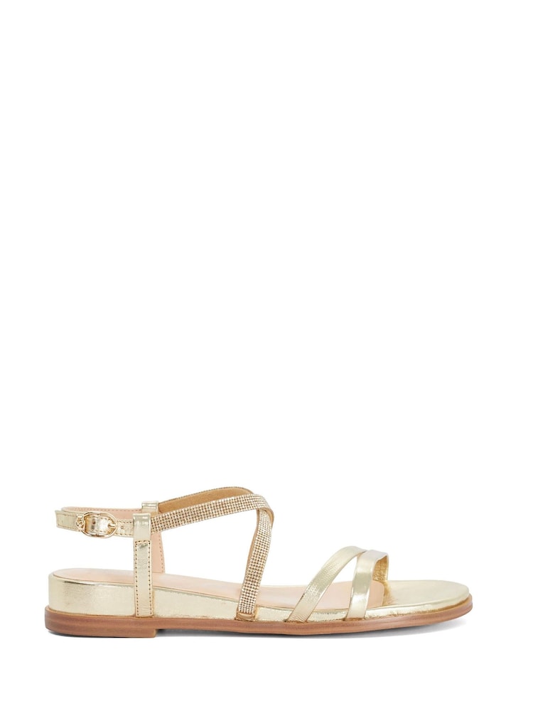 Dune London Leather Wide Fit Lexia Flat Sandals - صورة 1 من 5 Dune London Leather Wide Fit Lexia Flat Sandals - صورة 1 من 5