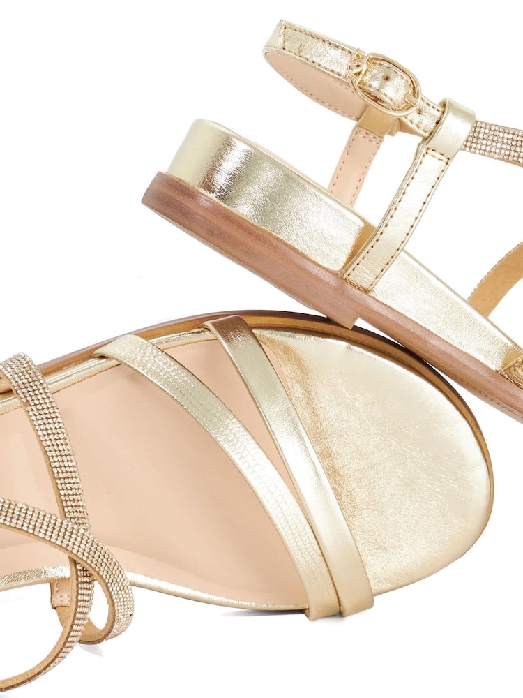 Dune London Leather Wide Fit Lexia Flat Sandals - صورة 5 من 5 Dune London Leather Wide Fit Lexia Flat Sandals - صورة 5 من 5