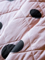 Rockett St George Pink Polka Dot Noir Cotton Frill Bedspread - Image 4 of 8