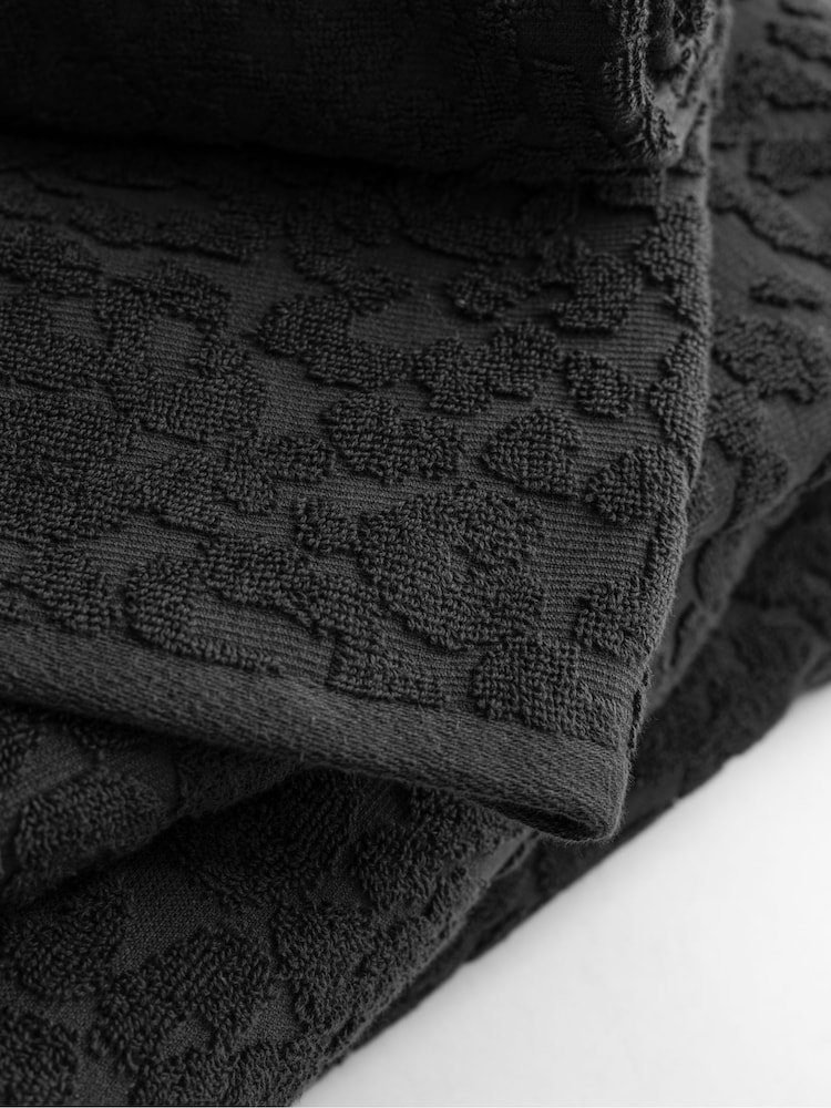 Rockett St George Black Leopard 100% Cotton Towel - Image 2 of 9 Rockett St George Black Leopard 100% Cotton Towel - Image 2 of 9