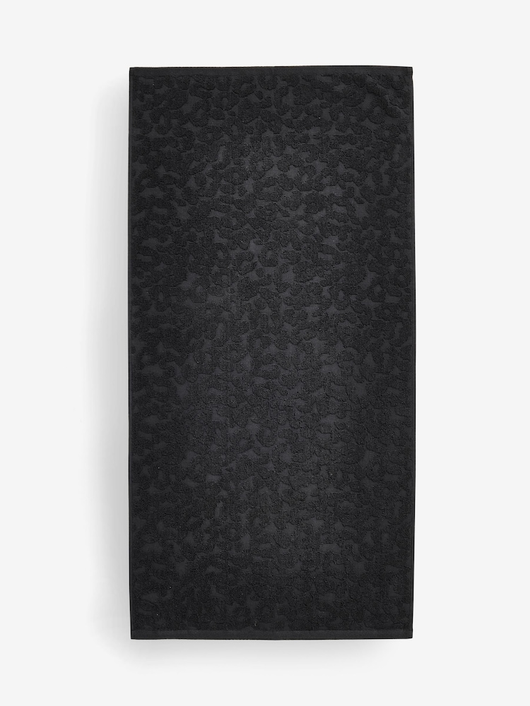 Rockett St George Black Leopard 100% Cotton Towel - Image 9 of 9 Rockett St George Black Leopard 100% Cotton Towel - Image 9 of 9