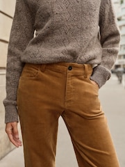 BHOEM Caramel Brown Corduroy 5-Pocket Straight Trousers - Image 3 of 5