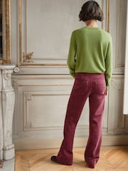Stretch Corduroy Patch Pockets Flare Trousers - Bild 5 von 6