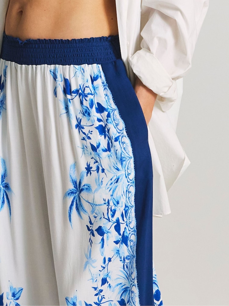 Figleaves Blue Lisbon Wide-Leg Beach Trousers - Image 4 of 4