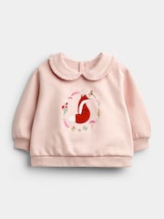 Jojo Maman Bébé Rose Pink Fox Sweatshirt & Leggings Set - Image 2 of 6