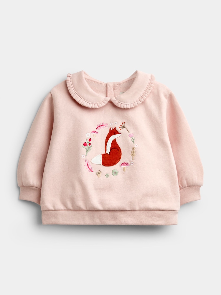 Jojo Maman Bébé Rose Pink Fox Sweatshirt & Leggings Set - Image 2 of 6 Jojo Maman Bébé Rose Pink Fox Sweatshirt & Leggings Set - Image 2 of 6