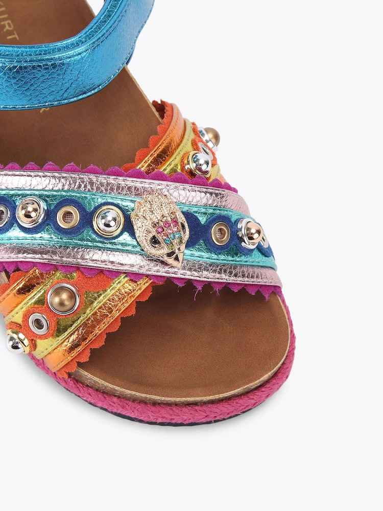 Kurt Geiger London Pink Junior Mini Kensington Espadrill Sandals - Image 4 of 4