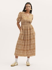 Finery Brown Kiara Midi Dress - Image 1 of 4