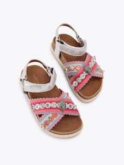 Kurt Geiger London Silver Junior Mini Kensington Espadrill Sandals - Image 2 of 4
