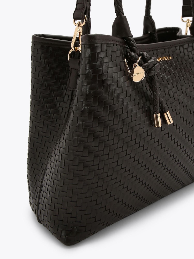 Carvela Brown Antionia Weave Tote Bag - Image 4 of 4 Carvela Brown Antionia Weave Tote Bag - Image 4 of 4