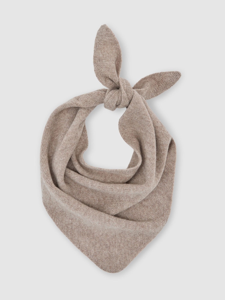 Reiss Oatmeal Karlie Wool Knitted Neck-Tie Scarf - Image 2 of 4