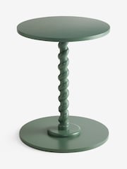 Green Twist Base Side Table - Image 1 of 4