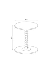 Green Twist Base Side Table - Image 3 of 4