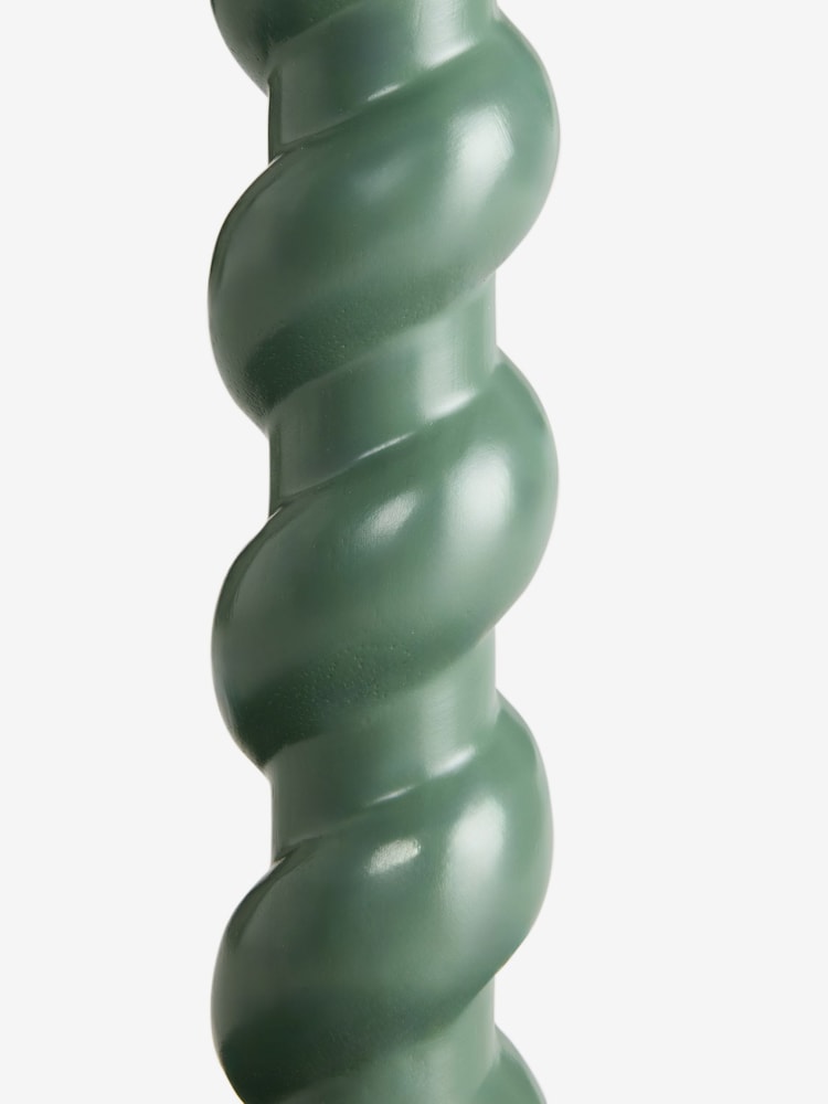 Green Twist Base Side Table - Image 4 of 4 Green Twist Base Side Table - Image 4 of 4