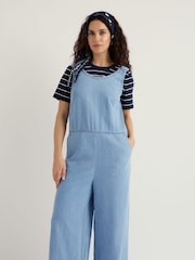 Seasalt Cornwall Blue Salt Air Jumpsuit - Image 2 of 5