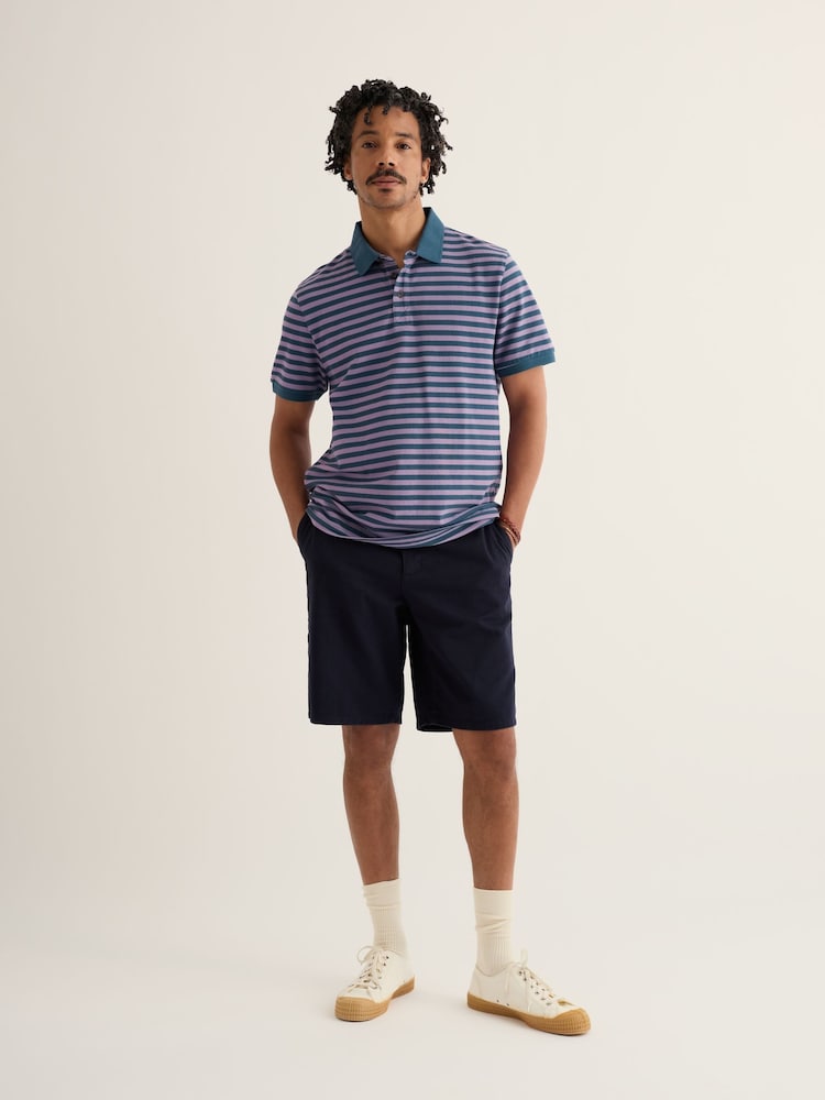 Seasalt Cornwall Balefire Stripe Polo Shirt - Image 1 of 4