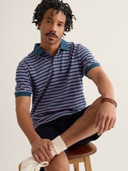 Seasalt Cornwall Balefire Stripe Polo Shirt - Image 3 of 4