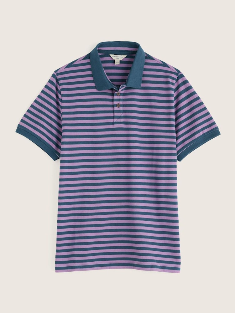 Seasalt Cornwall Balefire Stripe Polo Shirt - Image 4 of 4