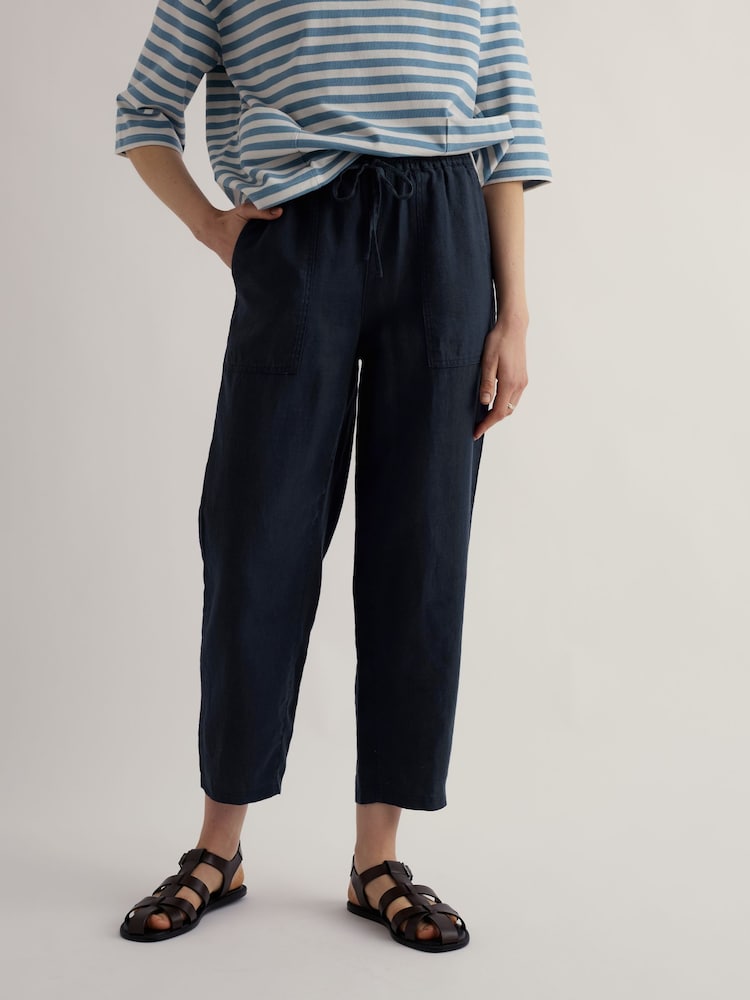 Seasalt Cornwall Navy Petite Sholl Trousers - Image 2 of 5