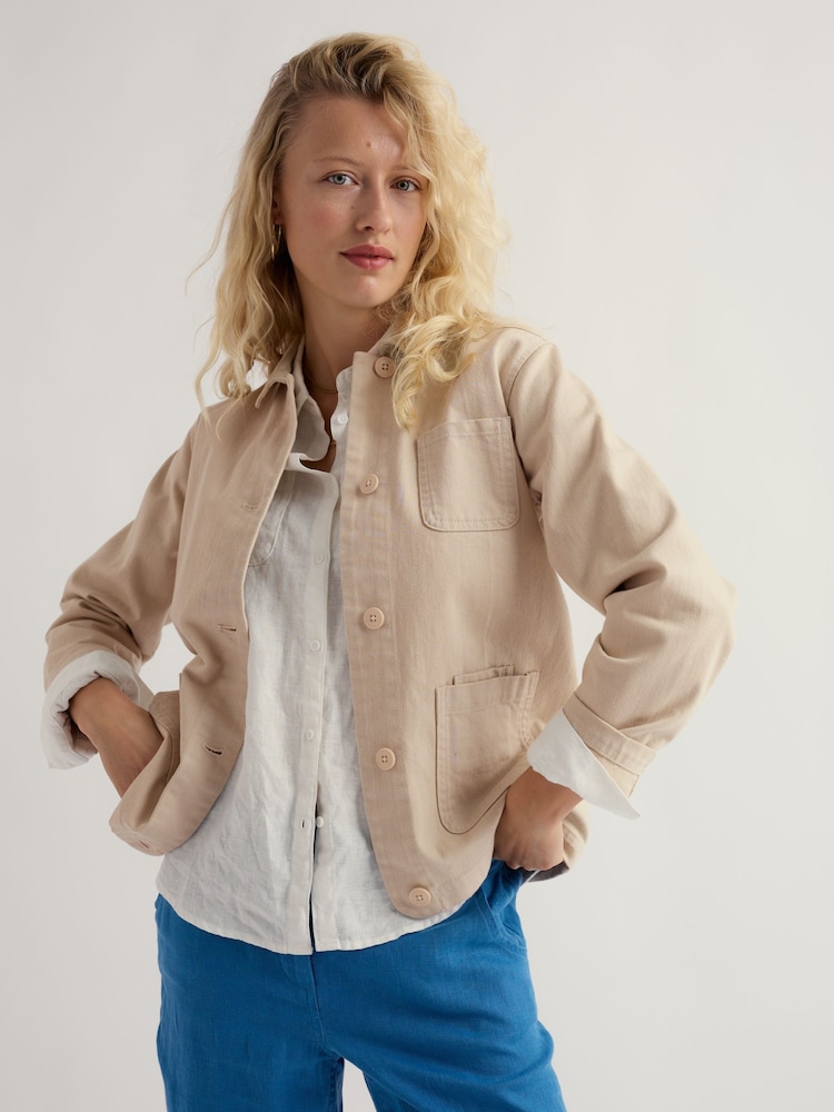 Seasalt Cornwall Natural Reading Rocks Jacket - Image 2 of 5