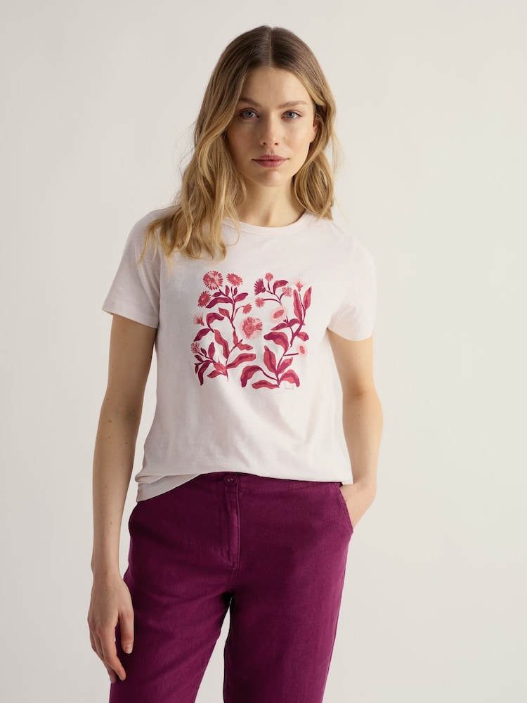 Seasalt Cornwall White Printing Ink T-Shirt - Image 2 of 4