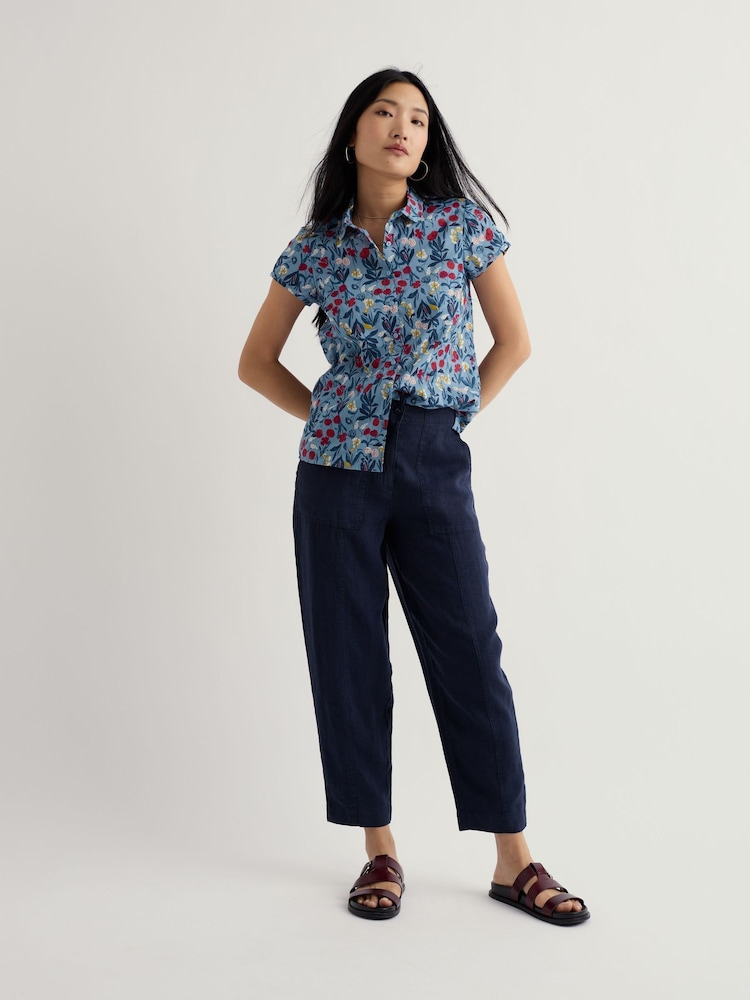 Banayad na Asul - Seasalt Cornwall Rushmaker Shirt - Larawan 1 ng 5