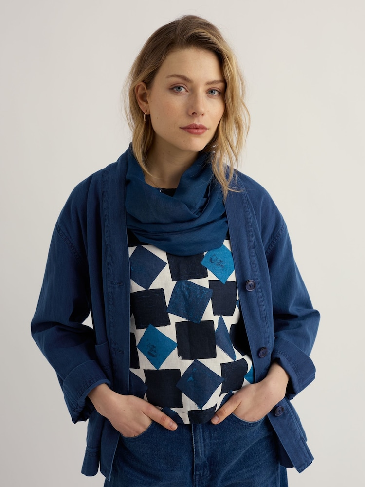 Seasalt Cornwall Navy Wilcove Snood - Image 2 of 3