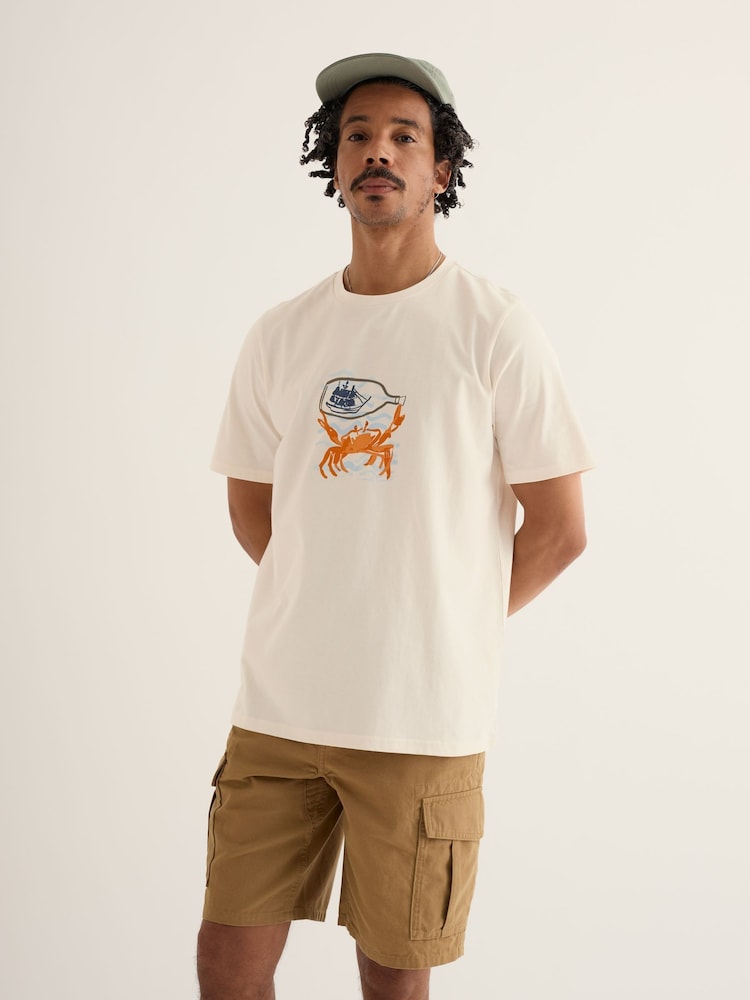 Seasalt Cornwall White Midwatch T-Shirt - Image 2 of 5 Seasalt Cornwall White Midwatch T-Shirt - Image 2 of 5