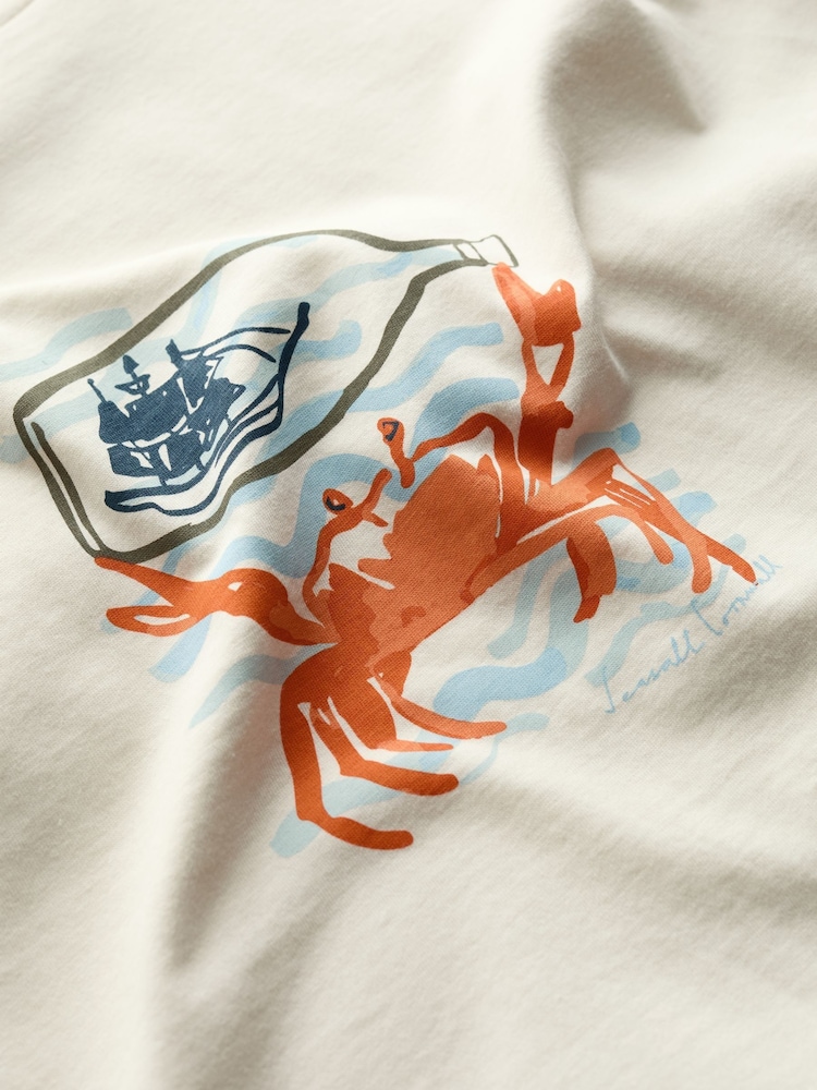 Seasalt Cornwall White Midwatch T-Shirt - Image 5 of 5 Seasalt Cornwall White Midwatch T-Shirt - Image 5 of 5