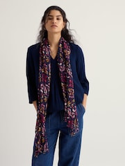 Seasalt Cornwall Blue Wilcove Scarf - Image 2 of 5