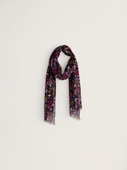 Seasalt Cornwall Blue Wilcove Scarf - Image 3 of 5