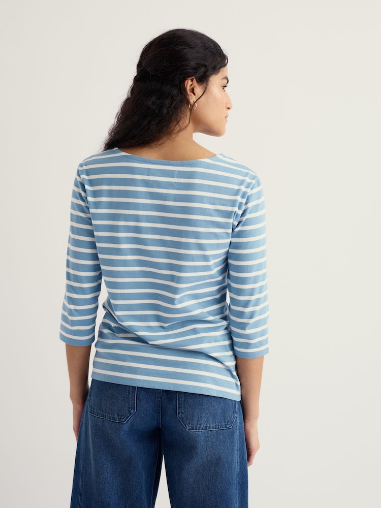 Seasalt Cornwall Blue Sailor Top - Image 2 of 5