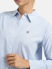 Smith & Soul Blue Pinstripe Slogan Cotton Shirt - Image 4 of 6