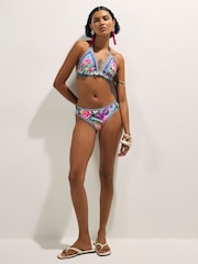 River Island Purple Del Marr Crochet Underband Bikini Set - Image 4 of 6