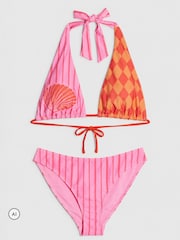 River Island Shell бұғатталған баспасы бар бикини жиынтығы - 5суретінің 5 суреті