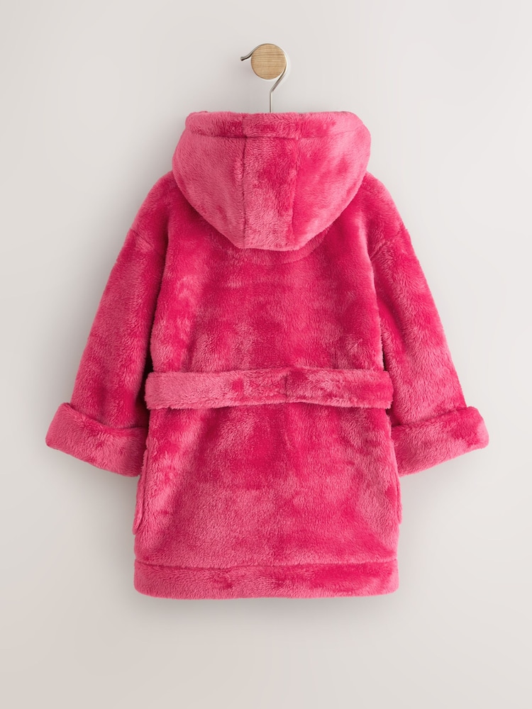 Red Soft Touch Fleece Dressing Gown (9mths-16yrs) - Image 2 of 4