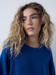 Cobalt Blue Short Sleeve Knit 2 in 1 Mini Dress - Image 5 of 6