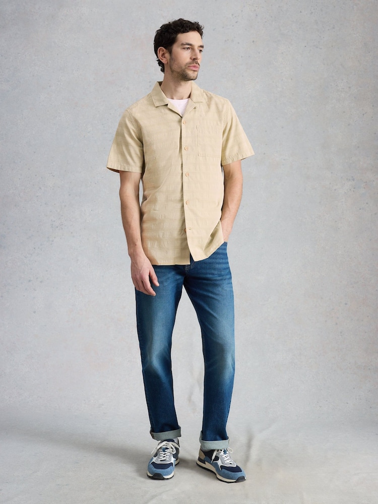 White Stuff Green Heywood Herringbone Shirt - Image 1 of 6