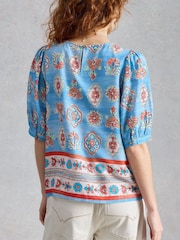 White Stuff Blue Alexa Shell Top - Image 3 of 6