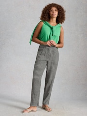 White Stuff Black Rowena Linen Trousers - Image 1 of 4