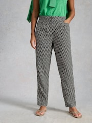 White Stuff Black Rowena Linen Trousers - Image 3 of 4